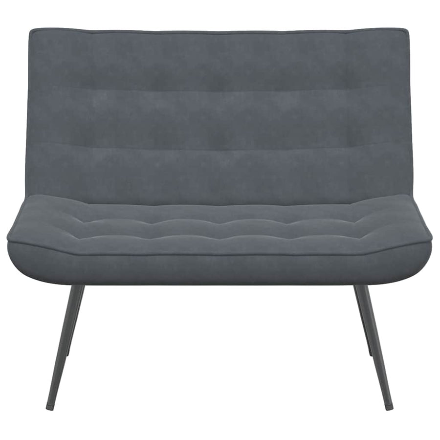 Bankje 110x74x84 cm fluweel donkergrijs