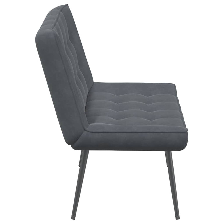 Bankje 110x74x84 cm fluweel donkergrijs