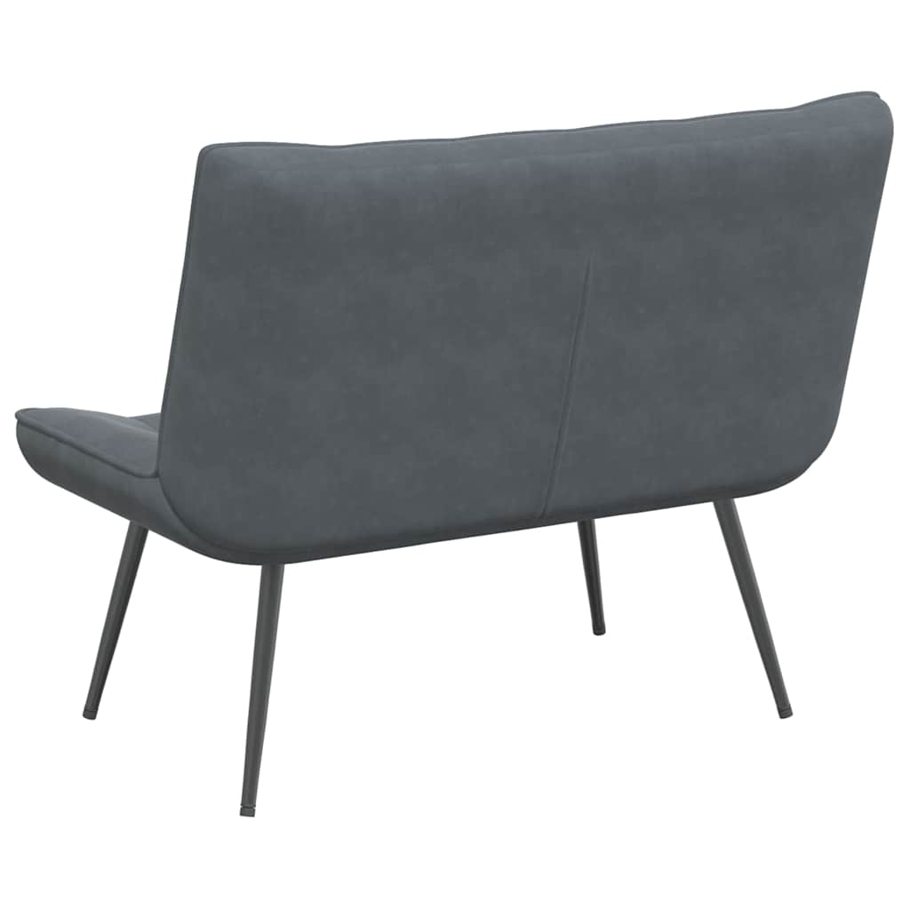 Bankje 110x74x84 cm fluweel donkergrijs