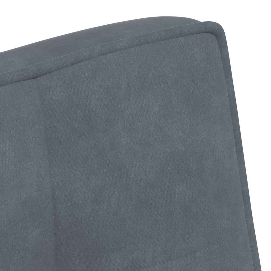 Bankje 110x74x84 cm fluweel donkergrijs