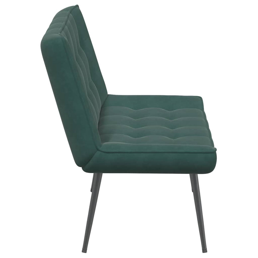 Bankje 110x74x84 cm fluweel donkergroen