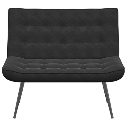 Bankje 110x74x84 cm fluweel zwart