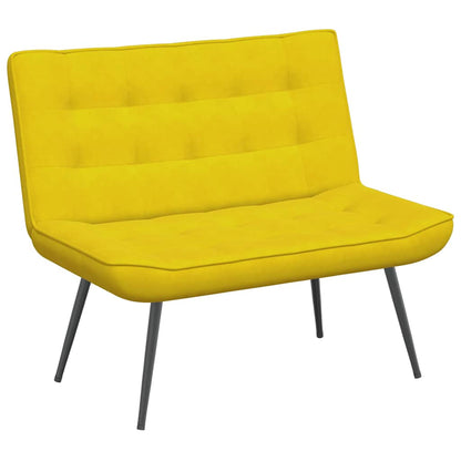 Bankje 110x74x84 cm fluweel geel