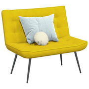 Bankje 110x74x84 cm fluweel geel