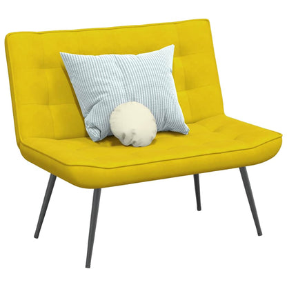 Bankje 110x74x84 cm fluweel geel