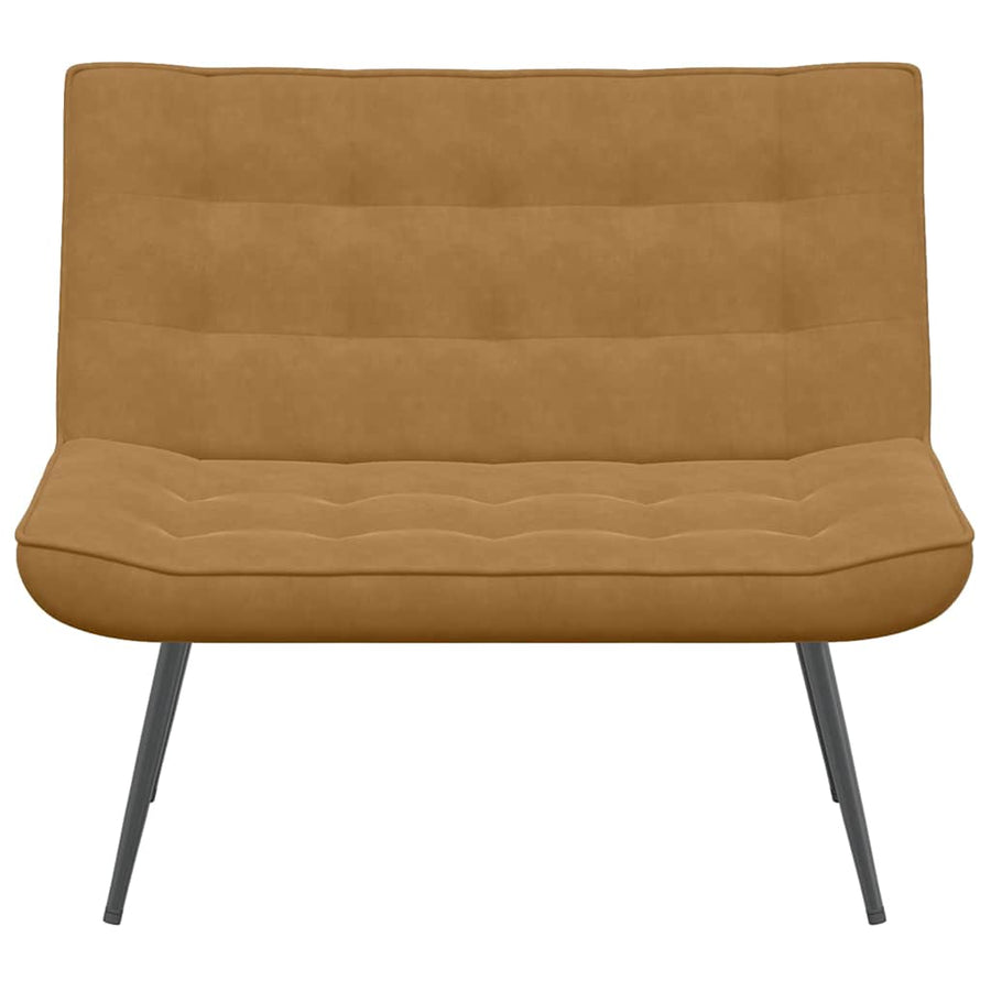 Bankje 110x74x84 cm fluweel bruin