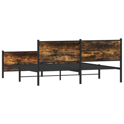 Bedframe zonder matras metaal gerookt eikenkleurig 200x200 cm