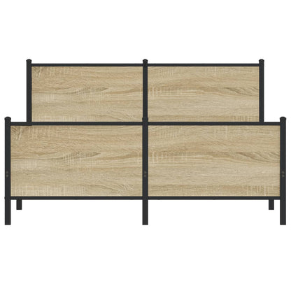 Bedframe zonder matras metaal sonoma eikenkleurig 140x190 cm