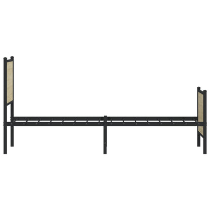 Bedframe zonder matras metaal sonoma eikenkleurig 140x190 cm