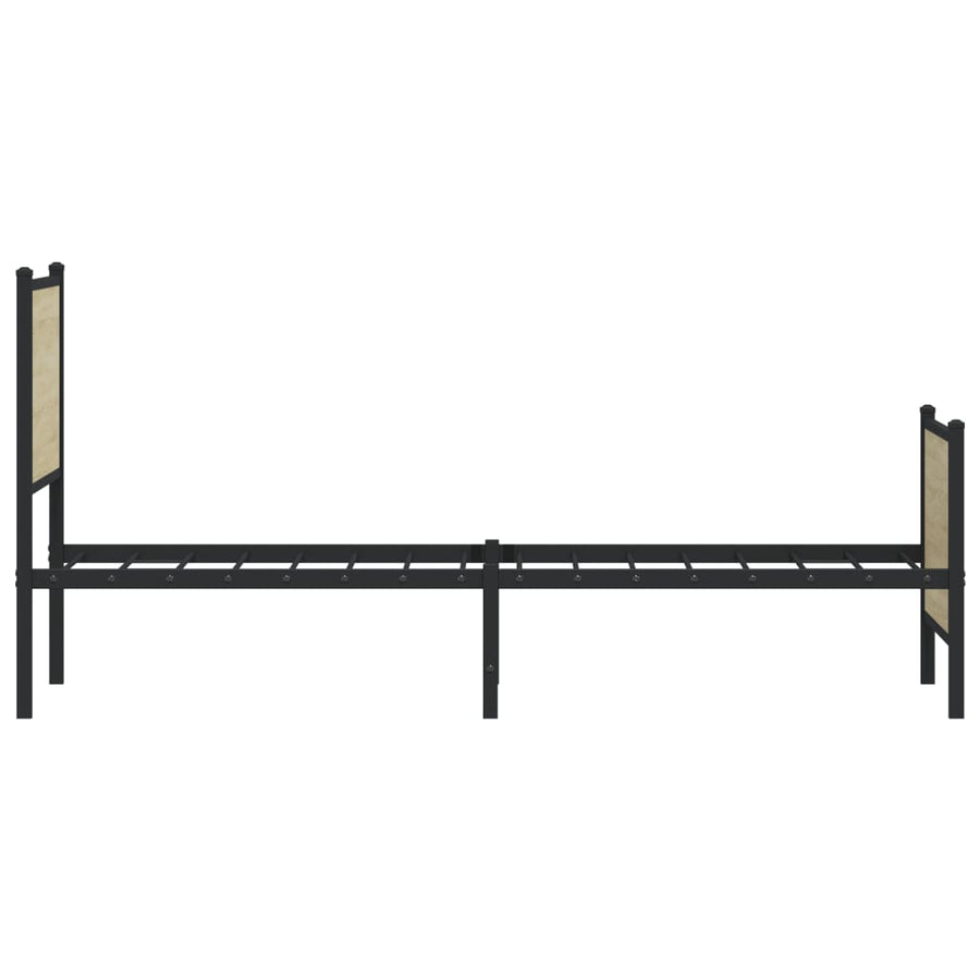 Bedframe zonder matras metaal sonoma eikenkleurig 140x200 cm