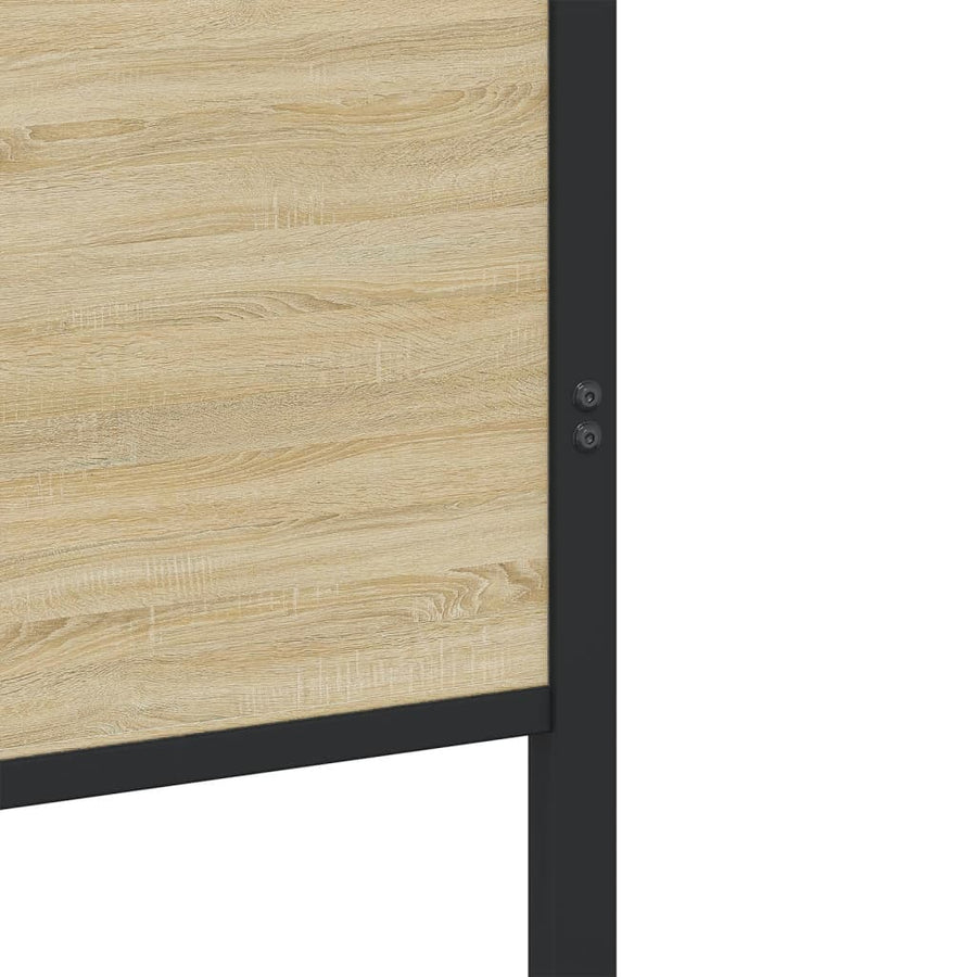 Bedframe zonder matras metaal sonoma eikenkleurig 150x200 cm