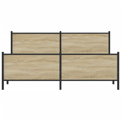 Bedframe zonder matras metaal sonoma eikenkleurig 180x200 cm