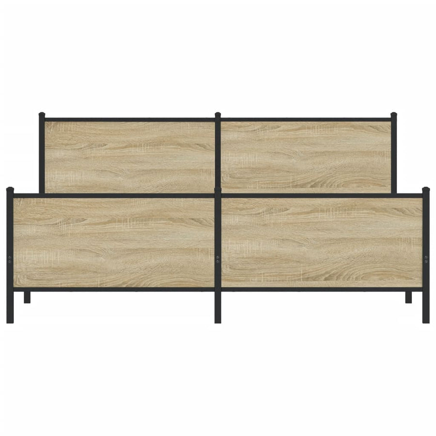 Bedframe zonder matras metaal sonoma eikenkleurig 180x200 cm