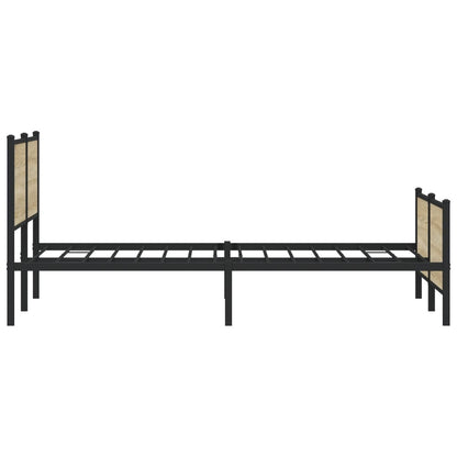 Bedframe zonder matras metaal sonoma eikenkleur 200x200 cm