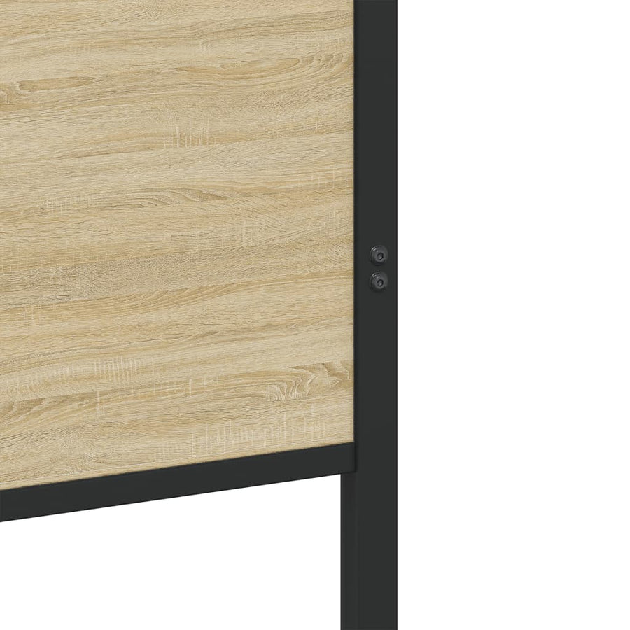 Bedframe zonder matras metaal sonoma eikenkleur 200x200 cm