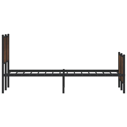 Bedframe zonder matras metaal bruin eikenkleurig 160x200 cm