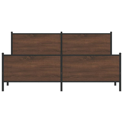 Bedframe zonder matras metaal bruin eikenkleur 180x200 cm