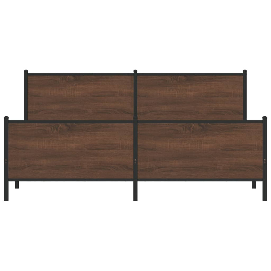 Bedframe zonder matras metaal bruin eikenkleur 180x200 cm