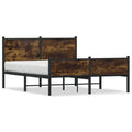 Bedframe zonder matras metaal gerookt eikenkleurig 150x200 cm