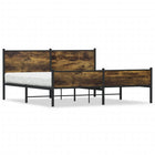 Bedframe metaal gerookt eiken 180x200 cm