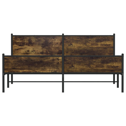 Bedframe zonder matras metaal gerookt eikenkleurig 200x200 cm