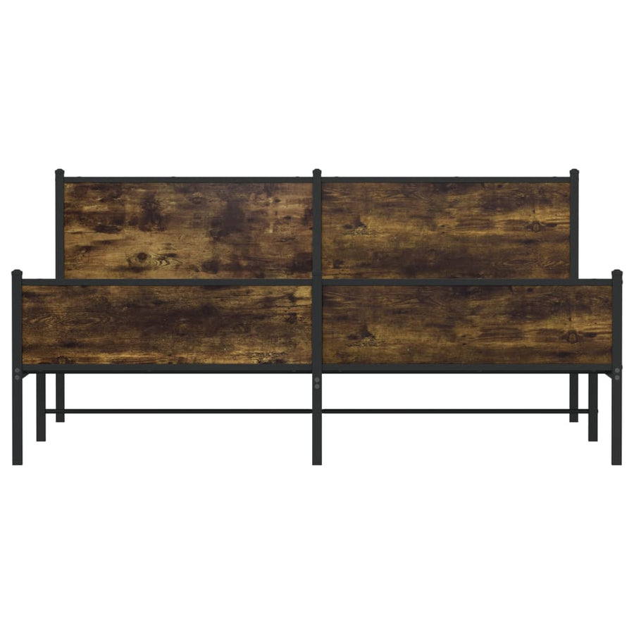 Bedframe zonder matras metaal gerookt eikenkleurig 200x200 cm
