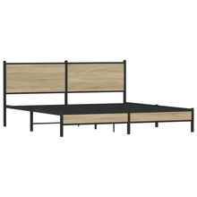 Bedframe zonder matras metaal sonoma eikenkleurig 180x200 cm
