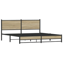 Bedframe zonder matras metaal sonoma eikenkleurig 183x213 cm