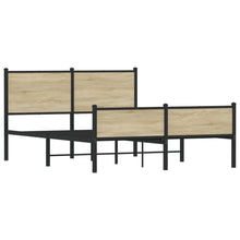 Bedframe zonder matras metaal sonoma eikenkleurig 150x200 cm