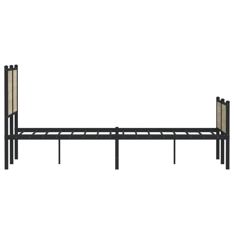 Bedframe zonder matras metaal sonoma eikenkleurig 150x200 cm
