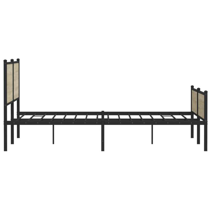 Bedframe zonder matras metaal sonoma eikenkleurig 180x200 cm