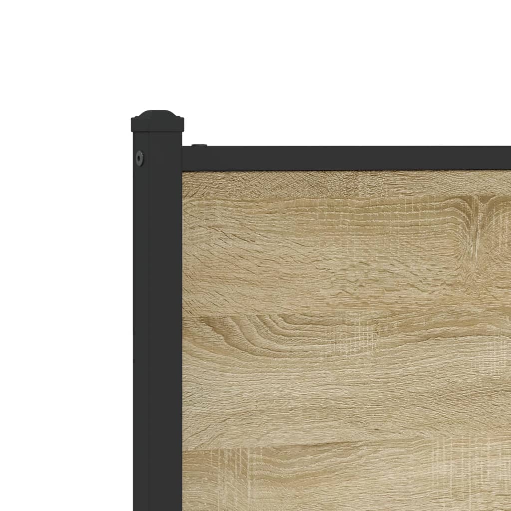 Bedframe zonder matras metaal sonoma eikenkleurig 180x200 cm