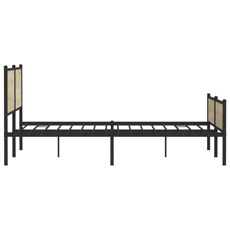Bedframe zonder matras metaal sonoma eikenkleurig 193x203 cm