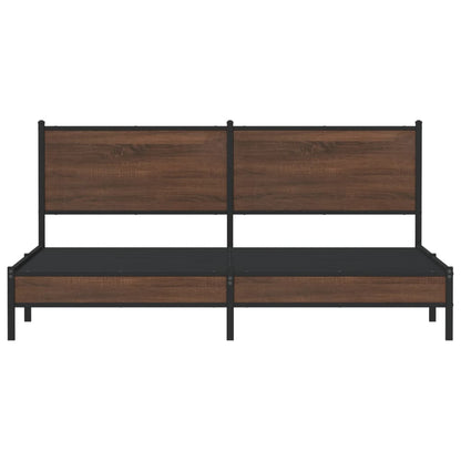 Bedframe zonder matras metaal bruin eikenkleur 180x200 cm