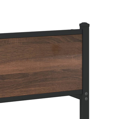 Bedframe zonder matras metaal bruin eikenkleur 180x200 cm