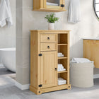 Bathroom cabinet Corona 70x33x110 cm solid pine wood