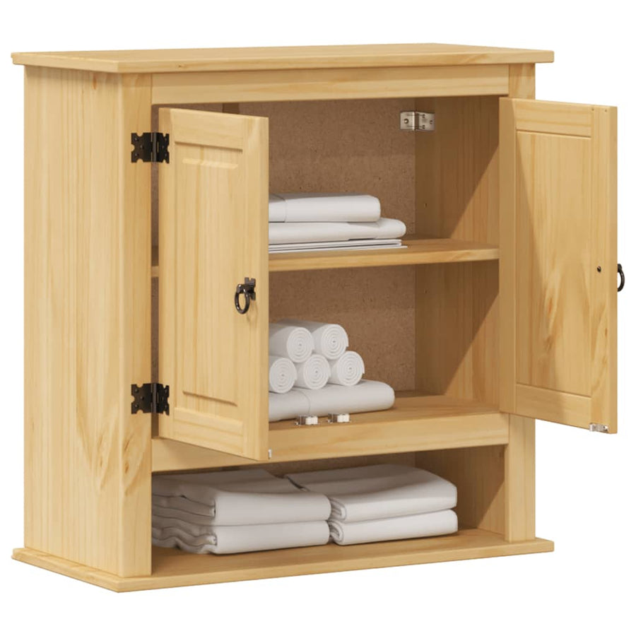 Badkamerwandkast Corona 70x33x71,5 cm massief grenenhout