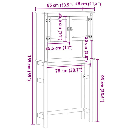 Wasmachinekast Corona massief grenenhout