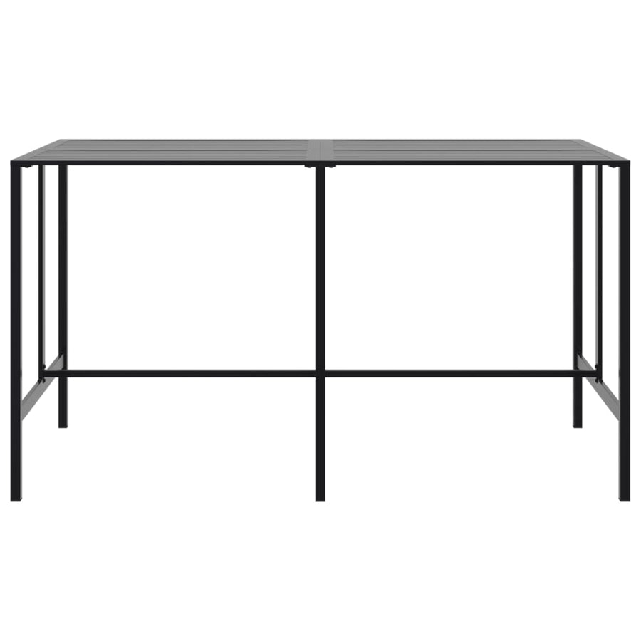 Bartafel 200x100x110 cm gepoedercoat staal zwart