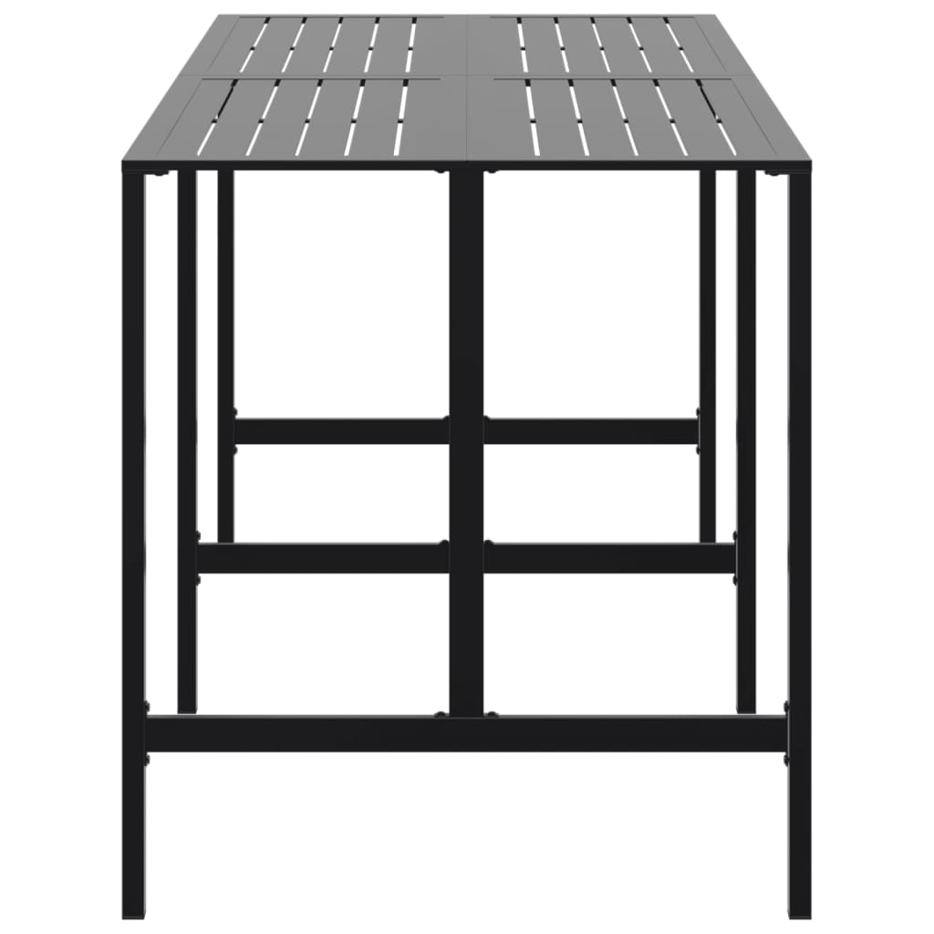 Bartafel 200x100x110 cm gepoedercoat staal zwart