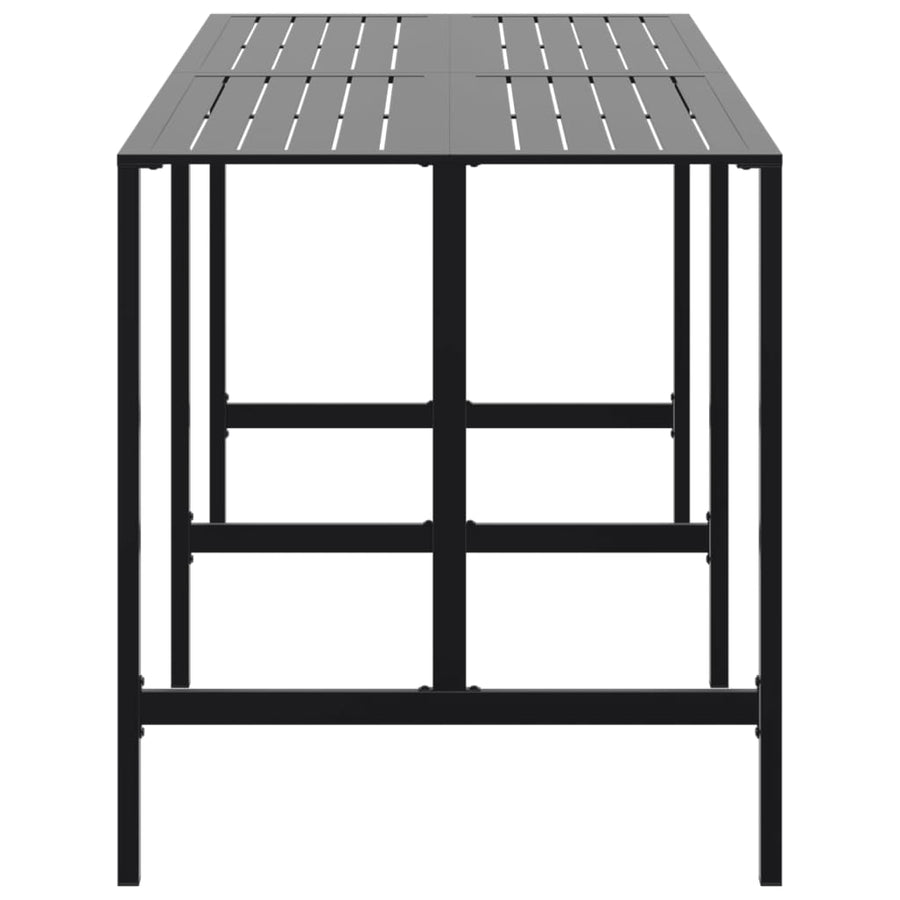 Bartafel 200x100x110 cm gepoedercoat staal zwart