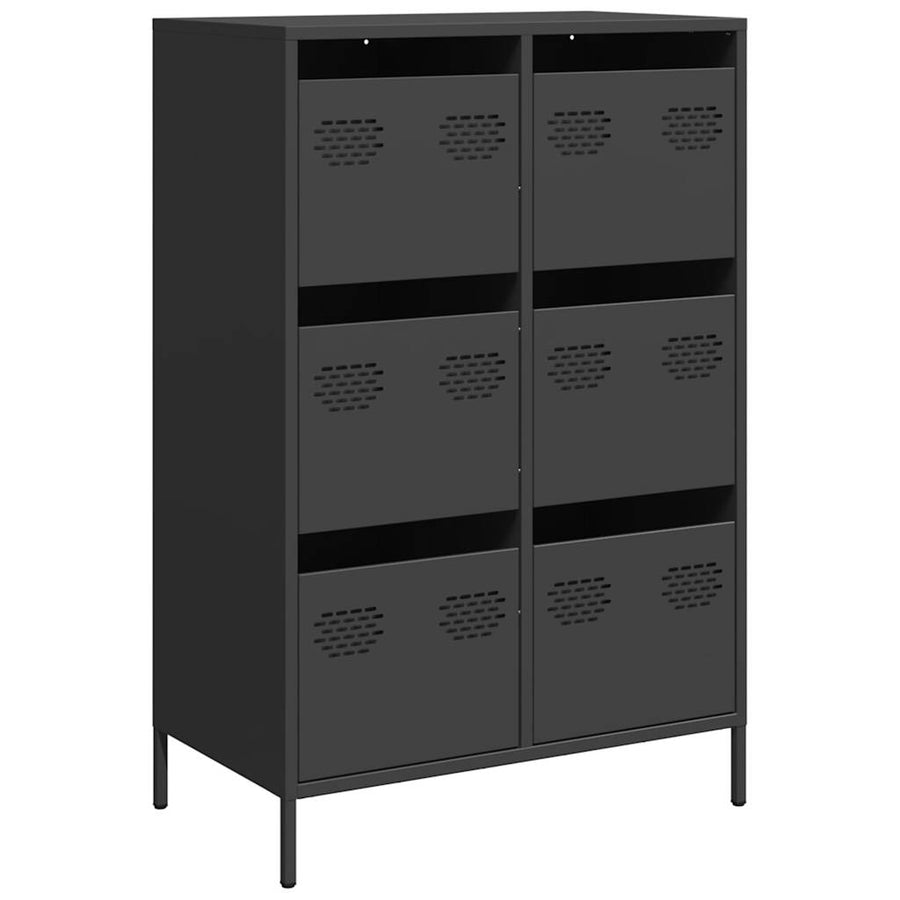 Hoge kast 68x39x101,5 cm staal zwart