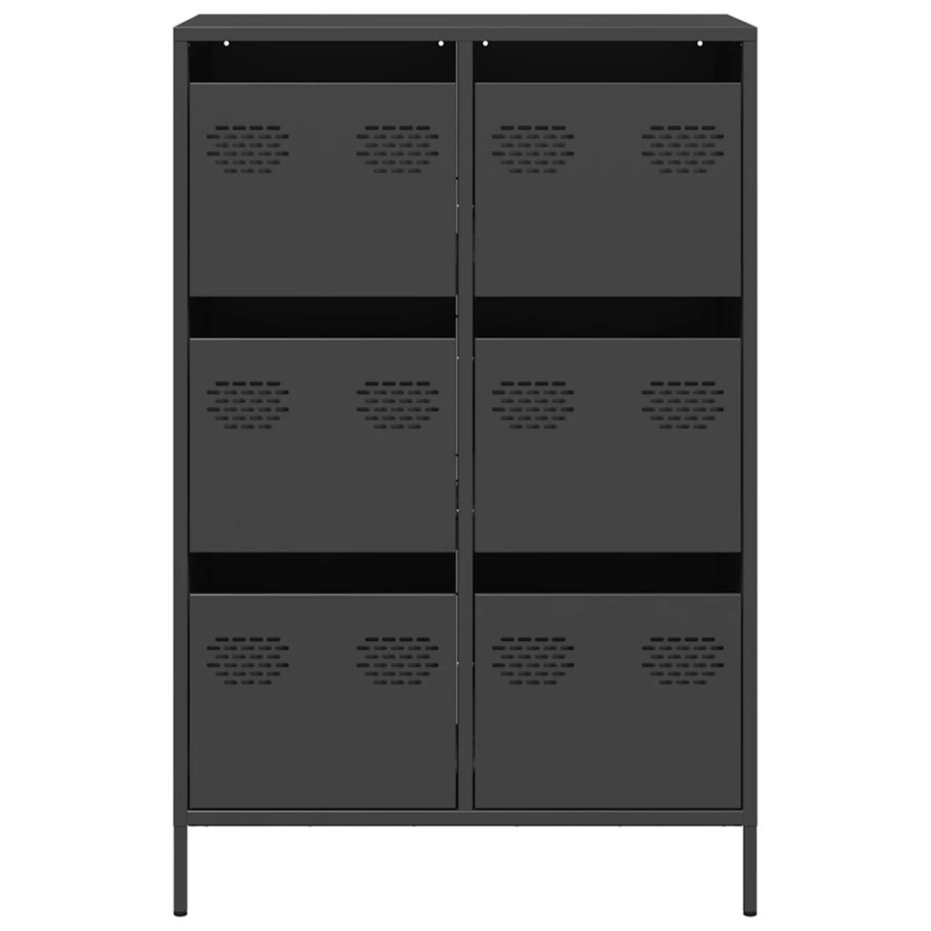 Hoge kast 68x39x101,5 cm staal zwart
