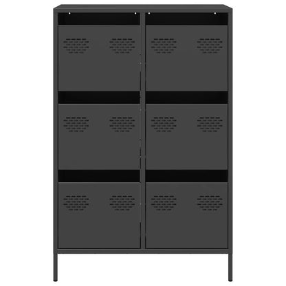 Hoge kast 68x39x101,5 cm staal zwart