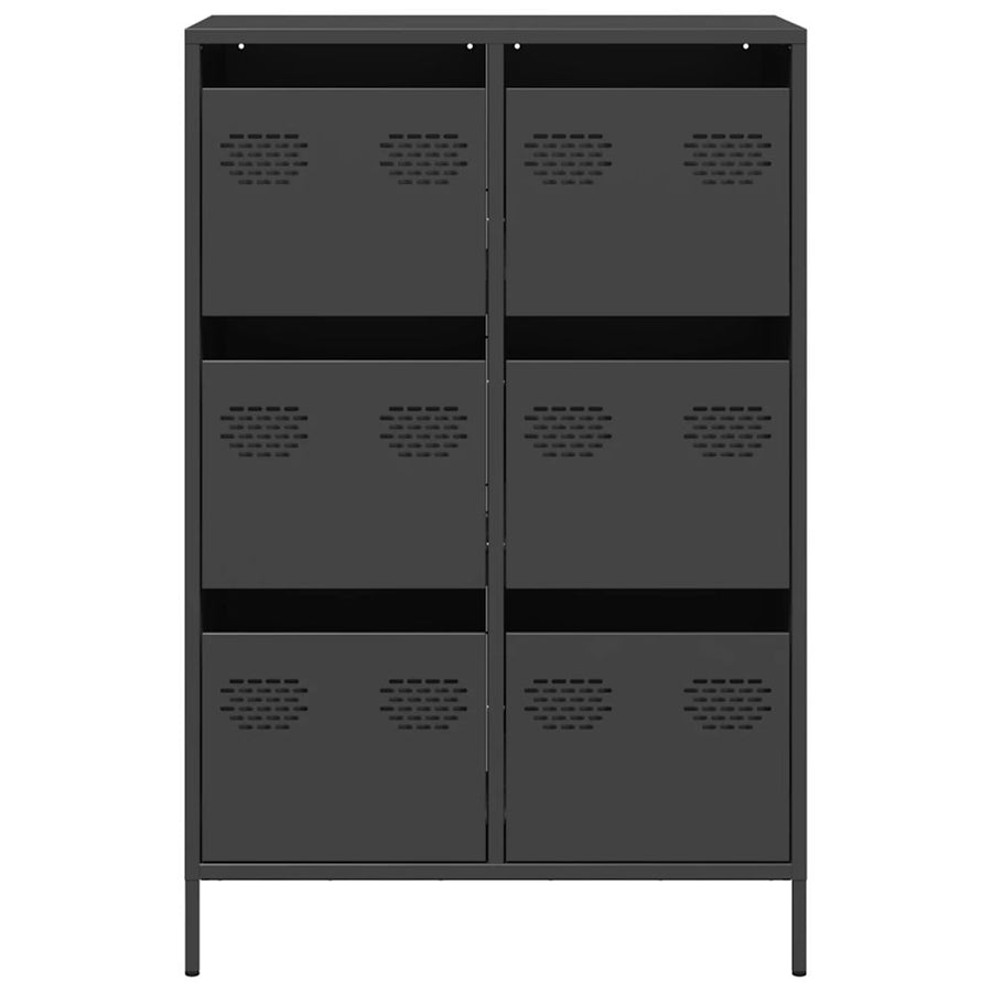 Hoge kast 68x39x101,5 cm staal zwart