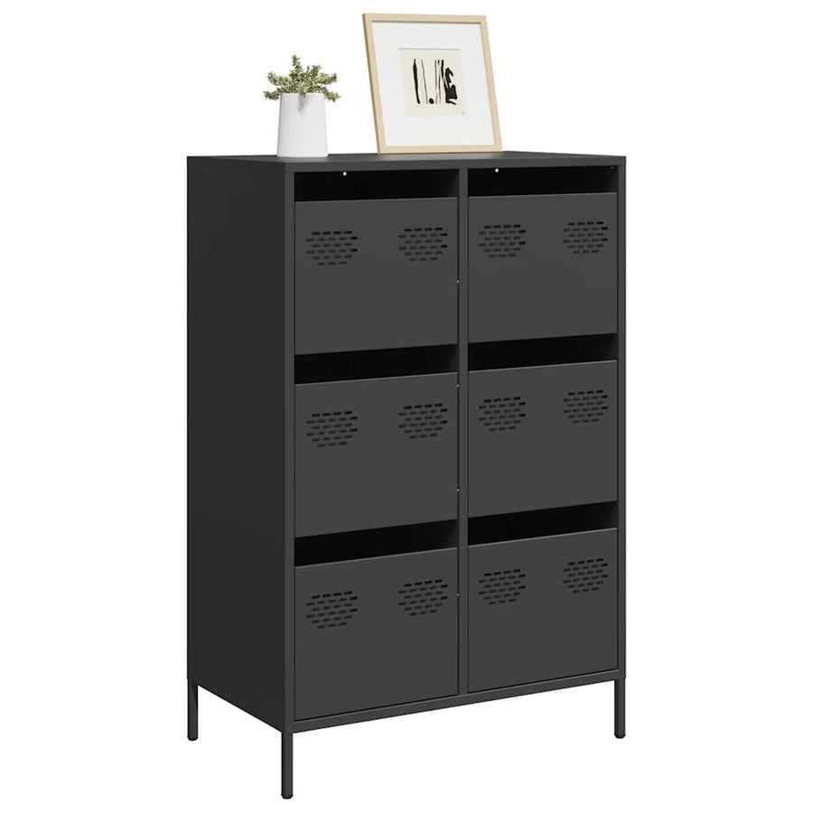 Hoge kast 68x39x101,5 cm staal zwart