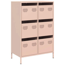 Hoge kast 68x39x101,5 cm staal roze