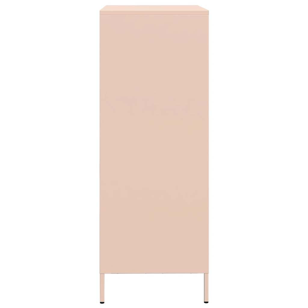Hoge kast 68x39x101,5 cm staal roze