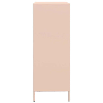 Hoge kast 68x39x101,5 cm staal roze
