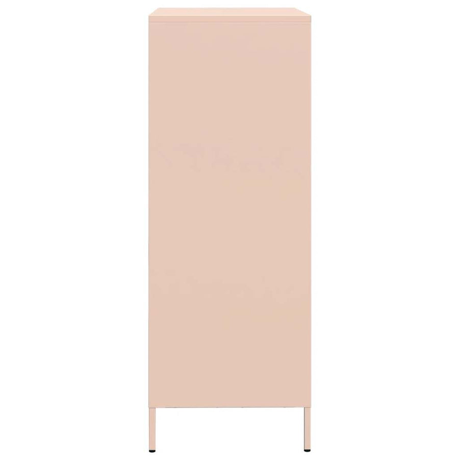 Hoge kast 68x39x101,5 cm staal roze
